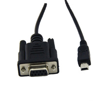 Punch Machine Data Cable USB Mini5pin to DB9 RS232 Serial Cable VGA Cables Projector Computer Monitor Gold Plated Black ROHS PVC